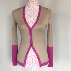 Two-tone Cashmere cardigan